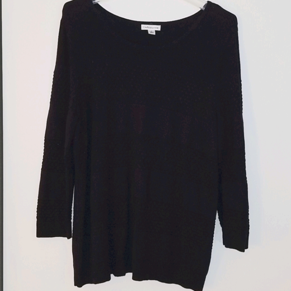 Deep Purple lightweight sweater, 3/4 sleeves